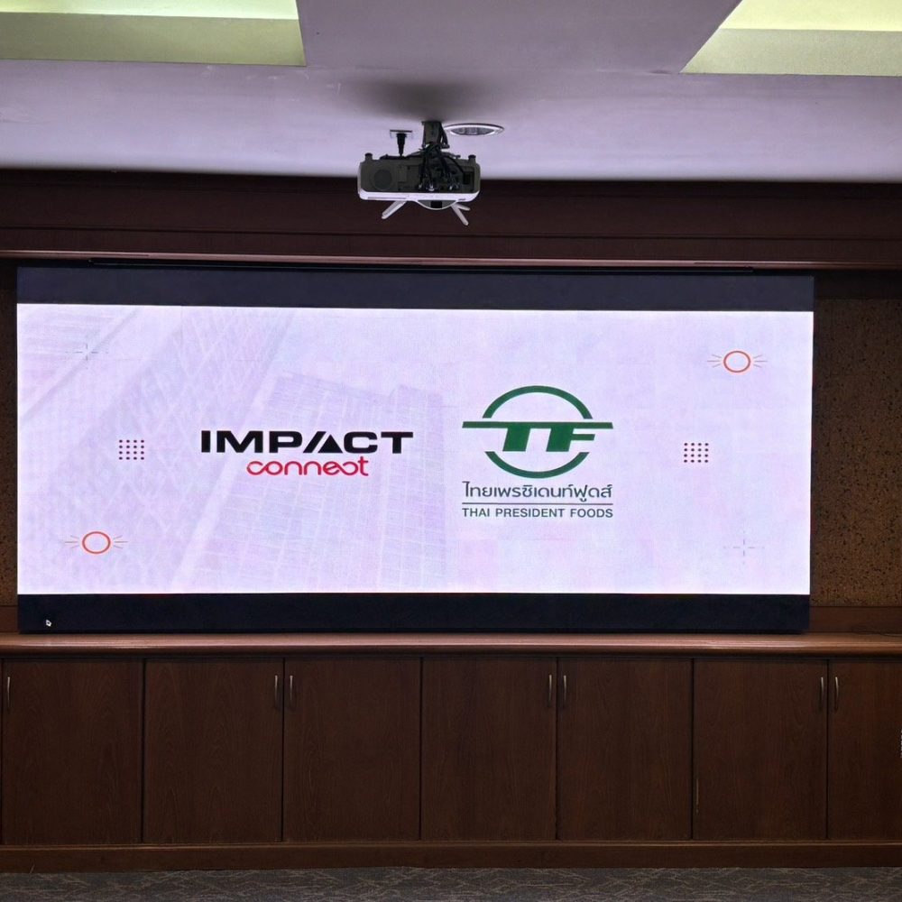 จอ LED Indoor P1.8 COB Dahua ในห้องประชุม บริษัท ไทยเพรซิเดนท์ฟูดส์