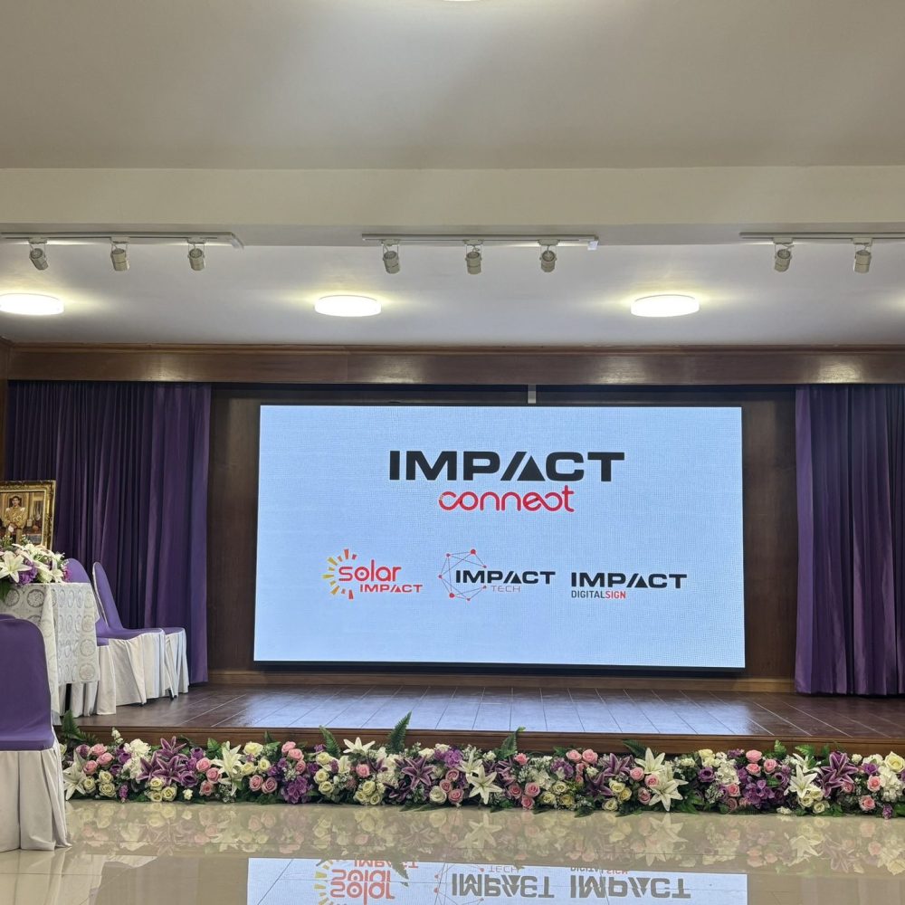 จอ LED Indoor P2.5 บนเวทีห้องประชุม โรงเรียนสารภี
